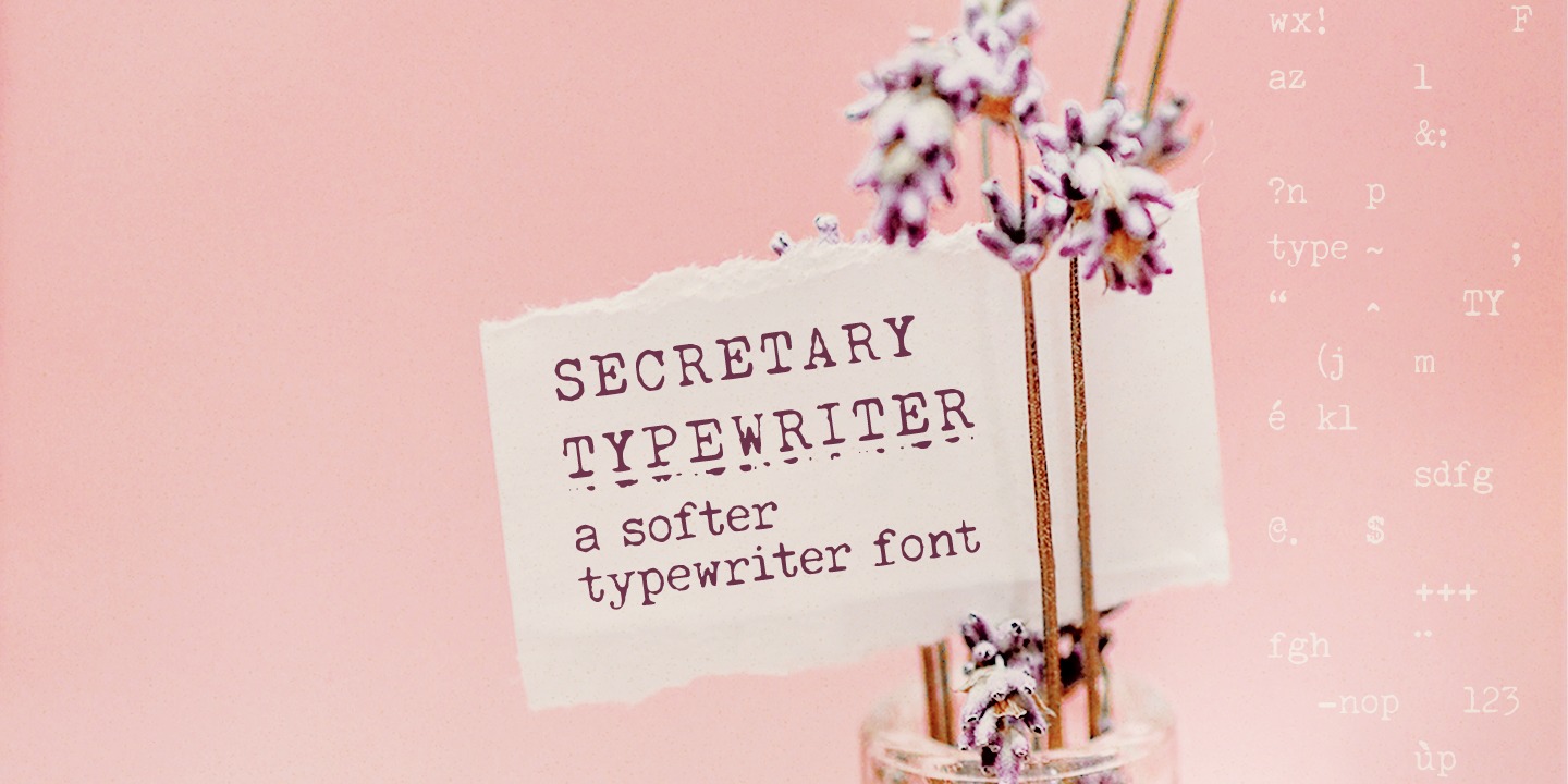 Beispiel einer Secretary Typewriter-Schriftart